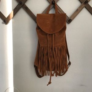 Suede Leather backpack